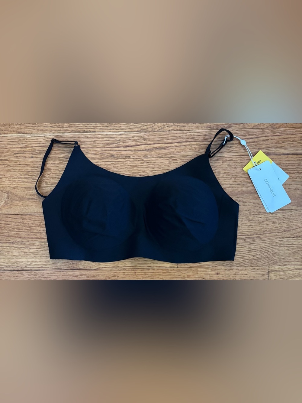 Comfelie Adjustable Bra Women’s XL Black CrossBack Detail Removable Pads New